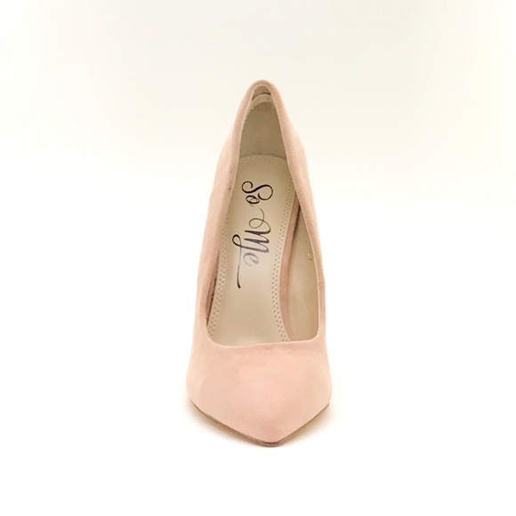 Blush Suede Pumps - Picture 3 of 4